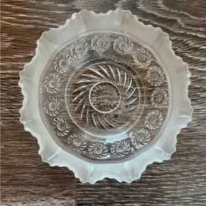 Intricate Clear Glass Decorative Plate